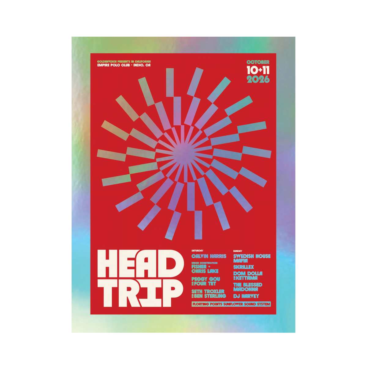 Orbital Lineup Poster - Rainbow Foil