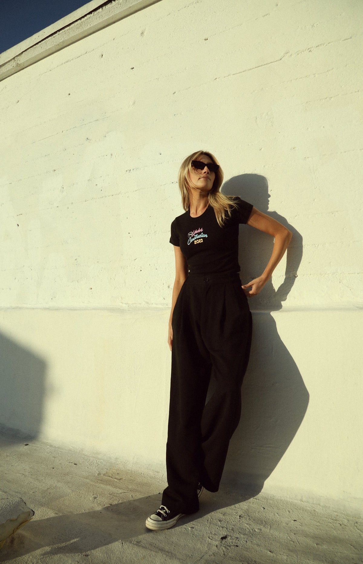 Under Construction Cropped Tee