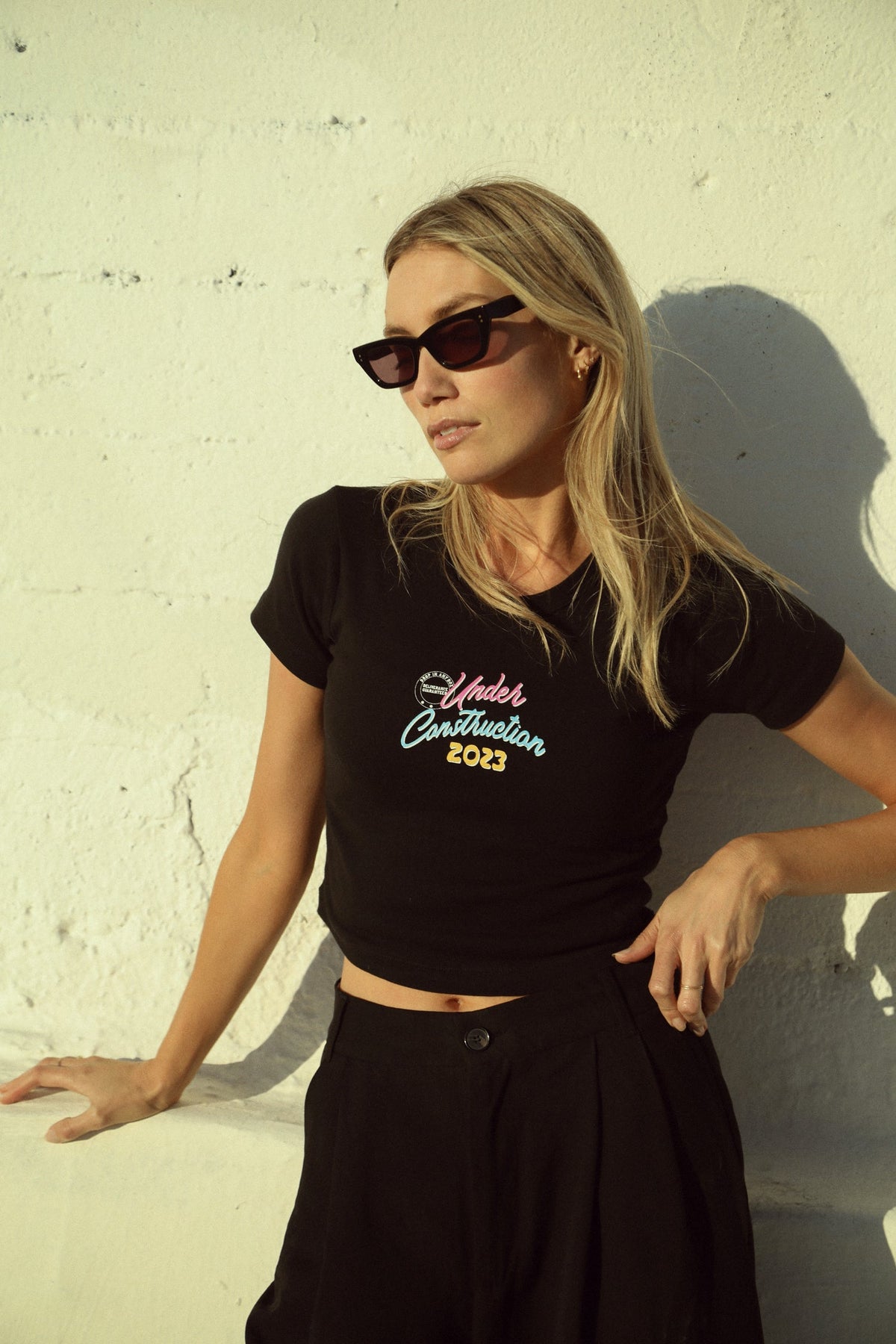 Under Construction Cropped Tee