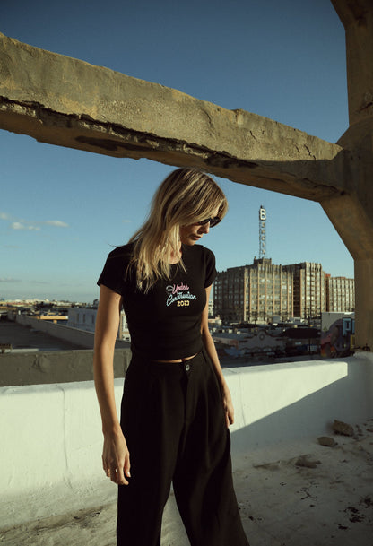 Under Construction Cropped Tee