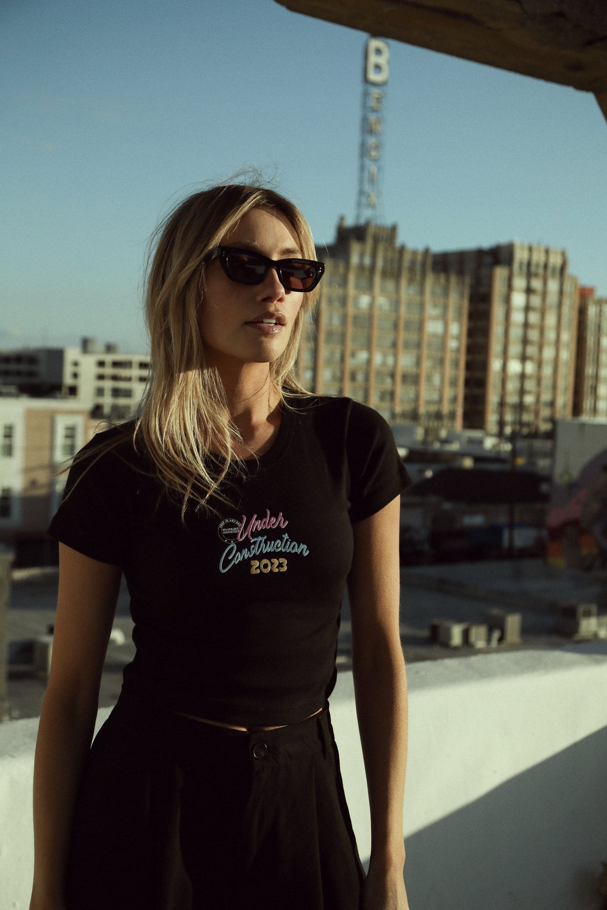 Under Construction Cropped Tee
